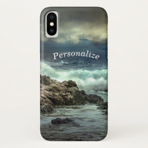 Ocean Waves Crashing into Rock Personalize Case-Mate iPhone Case