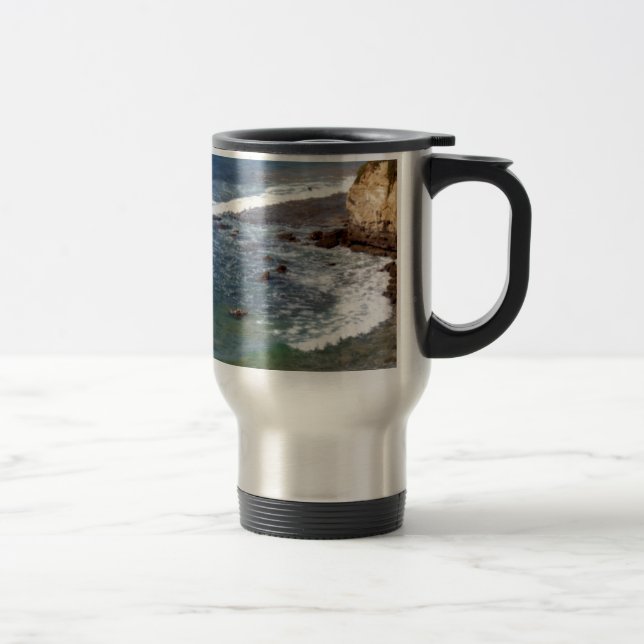 Ocean Waves Crashing Travel Mug (Right)