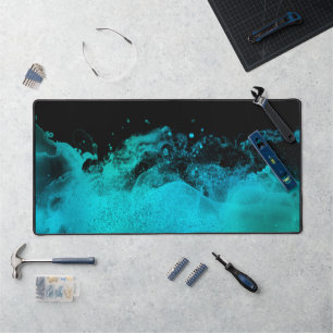 ocean waves design desk mat