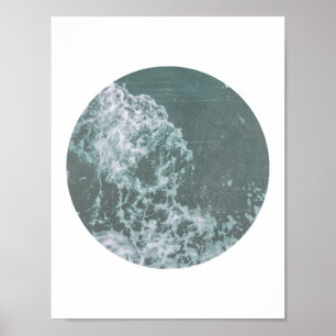 Ocean Waves Distressed Print