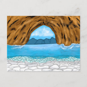 Ocean Waves et Canyon Dessinant une carte de jour 