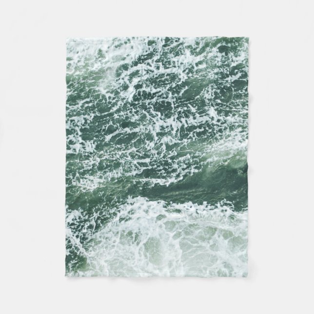 Ocean waves fleece blanket (Front)