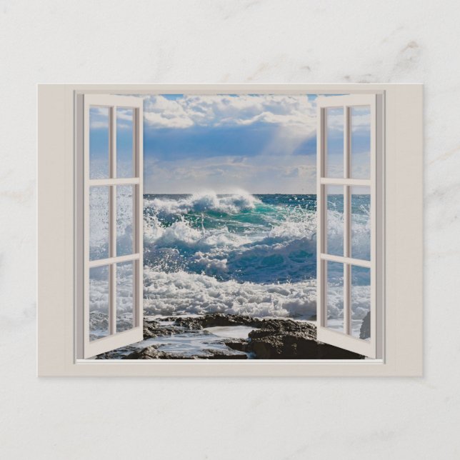 Ocean Waves Incoming Tide Postcard (Front)