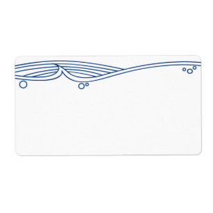 Ocean Waves Invitations Mailing Address Labels
