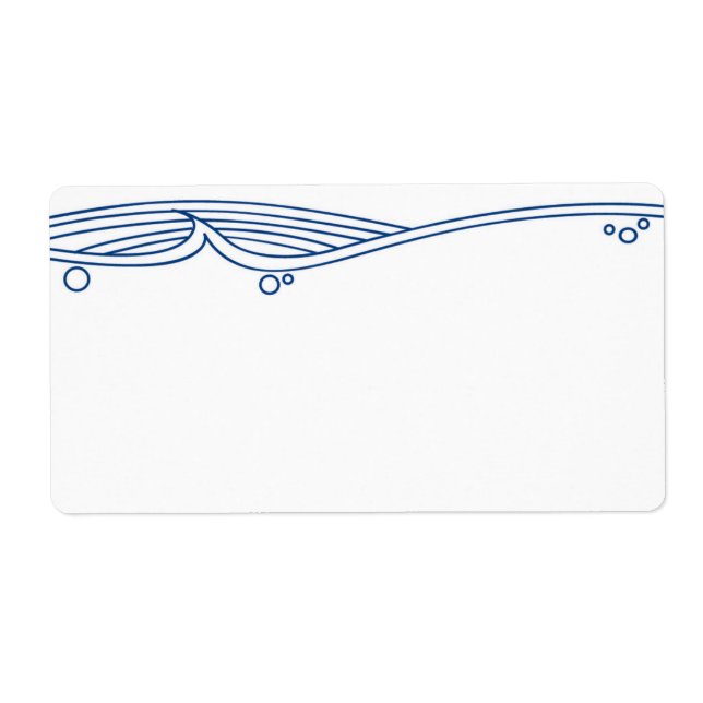 Ocean Waves Invitations Mailing Address Labels (Front)