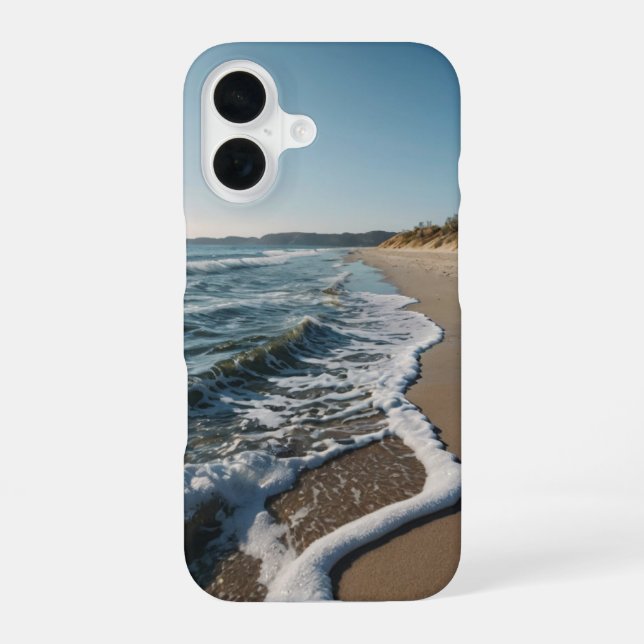Ocean Waves iPhone 16 Case (Back)
