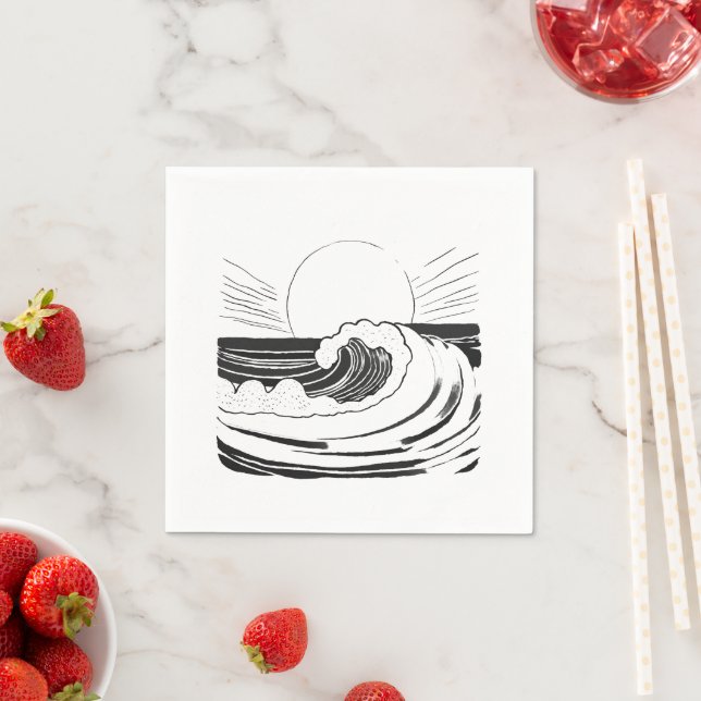 Ocean Waves Napkin (Insitu)