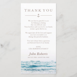 Ocean Waves   Nautical Sympathy Thank You