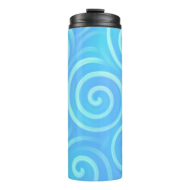 Ocean Waves of Pastel Dreams – Pastel Swirl Therma Thermal Tumbler (Front)