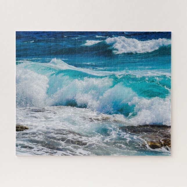 Ocean Waves on the Beach Jigsaw Puzzle (Horizontal)