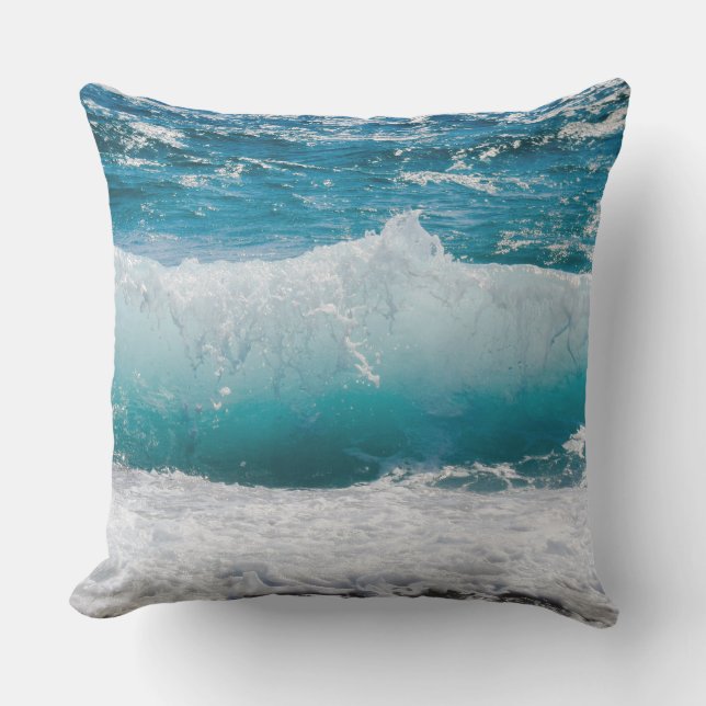ocean waves outdoor pillow (Front)