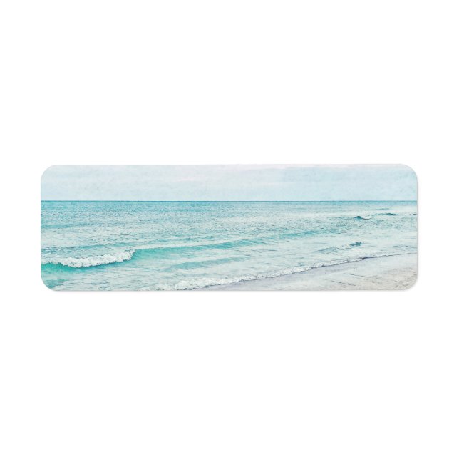 Ocean Waves Painting Aqua Light Blue Watercolor (Front)