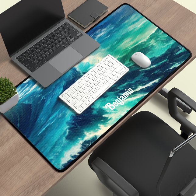 Ocean Waves Personalized Desk Mat (Creator Uploaded)
