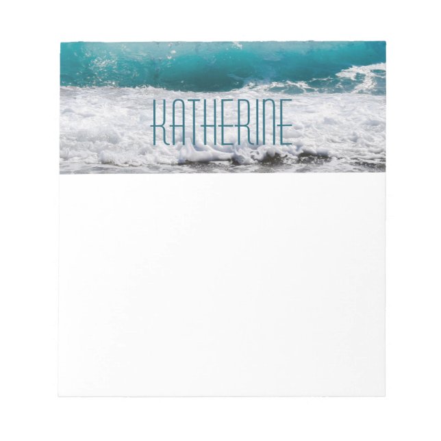 Ocean Waves Personalized Notepad (Front)