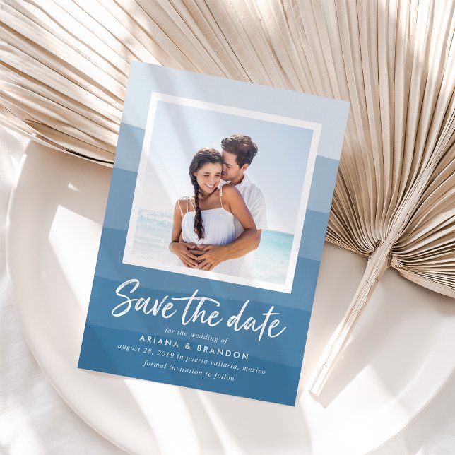Ocean Waves | Photo Save the Date Card (Creator Uploaded)