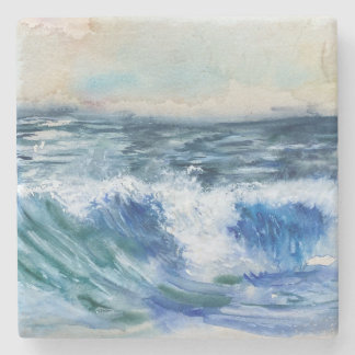 Ocean Waves Stone Coaster