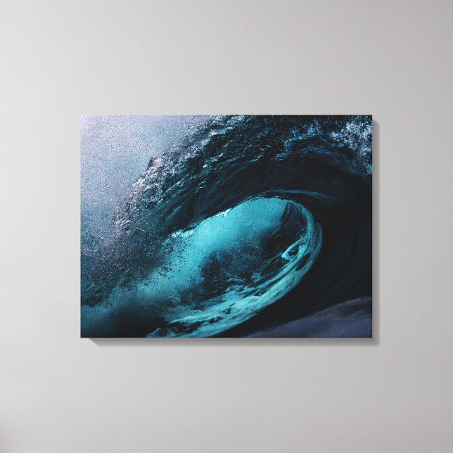 Ocean waves stretched canvas print (Front)