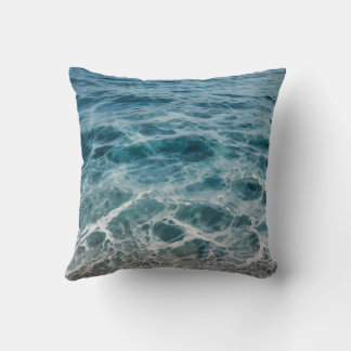 Ocean Waves Throw Pillow