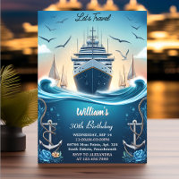 Ocean Waves Travel Anchor Yacht 30th Birthday