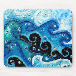 Ocean Waves Tumbling About Mouse Pad