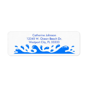Ocean Waves Water Splash Personalized Blue