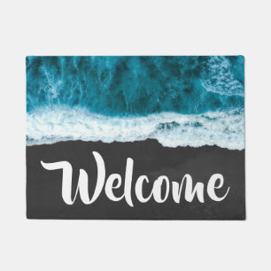 ocean waves welcome doormat