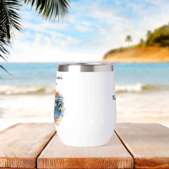 Ocean waves, wine's embrace (Beach)