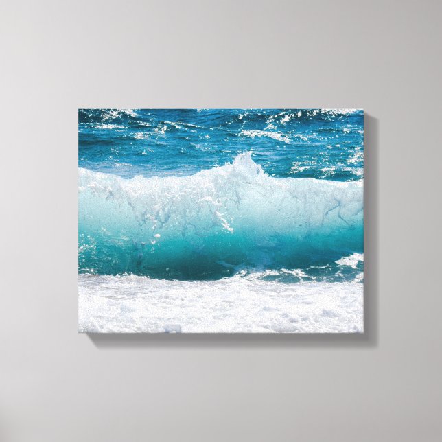 ocean waves wrapped canvas (Front)