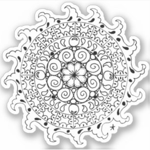 Ocean waves zen mandala