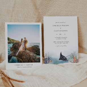 Ocean Wedding Invitations Under the Sea Watercolor