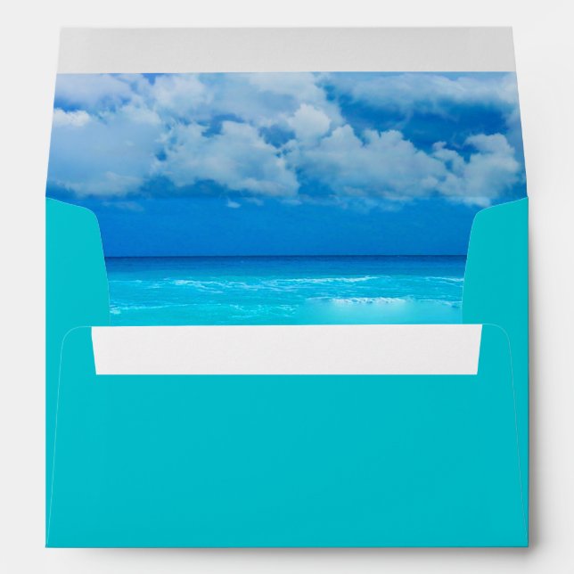 Ocean Wedding Set 1 - Invitation Envelope (Back (Bottom))