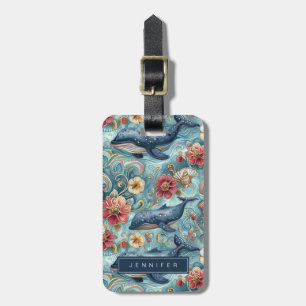 Ocean Whale Luggage Tag