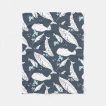 Ocean Whales Duvet by idyl-wyld creative