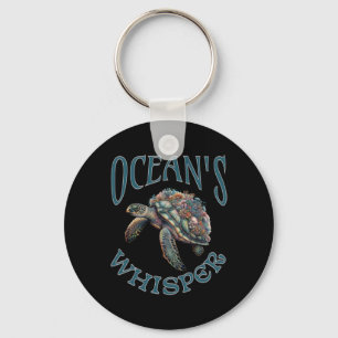 Ocean Whisper And Sea Turtle Lover Ocean Animal Keychain