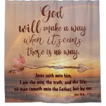 Ocean with I am the Way Bible Verse