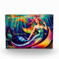 Ocean Women Fish Mermaid Tail Nautical Art Myth