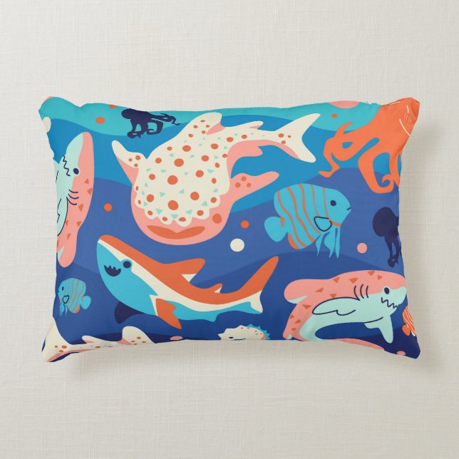 Ocean Wonders Accent Pillow (Front)
