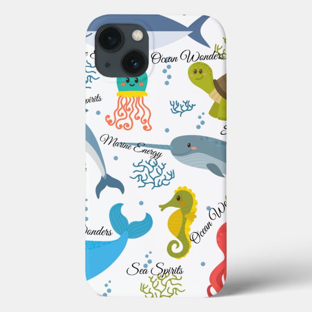 Ocean Wonders Sea Life Ocean Creatures Pattern  Case-Mate iPhone Case (Back)