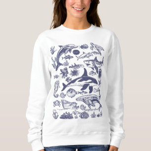 Ocean Wonders – Vintage Sea Life Sweatshirt