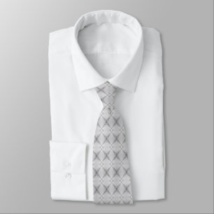 Ocean X Fractal White Black - Necktie