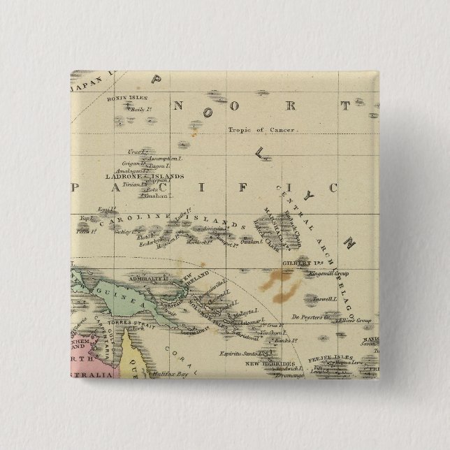 Oceania 2 Inch Square Button (Front)