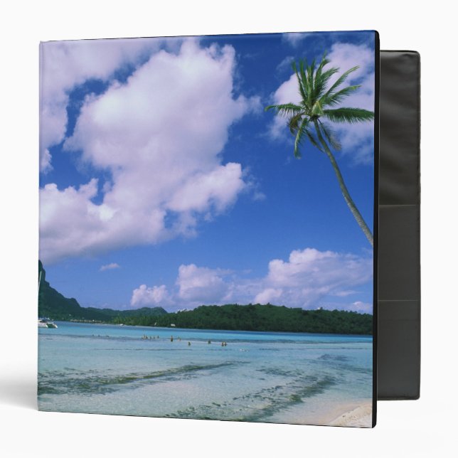 Oceania, French Polynesia, Tahiti. View of Binder (Front/Inside)