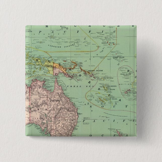 Oceania, Malaysia 2 Inch Square Button (Front)