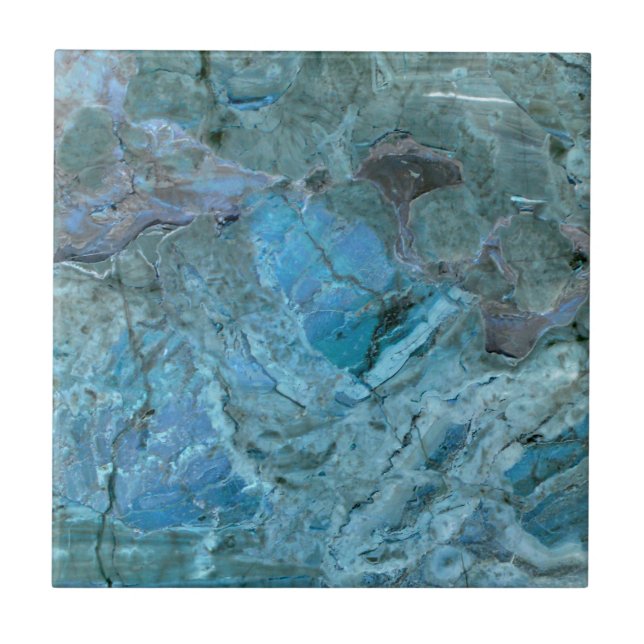 Oceania Teal & Blue Marble Tile (Front)