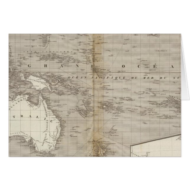 Oceania uncolored map (Front Horizontal)