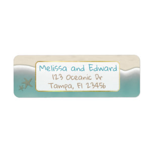 Oceanic Beach Ocean Shore Return Address Labels