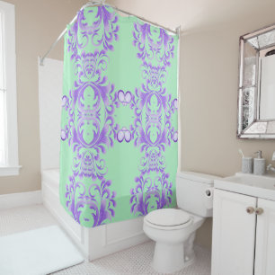 Oceanic Bloom: Purple Wave Harmony / Stylish Art 