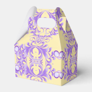Oceanic Bloom: Purple Wave Harmony / Stylish Art Favor Box