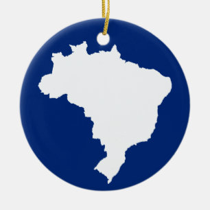 Oceanic Blue Festive Brazil at Emporio Moffa Ceramic Ornament