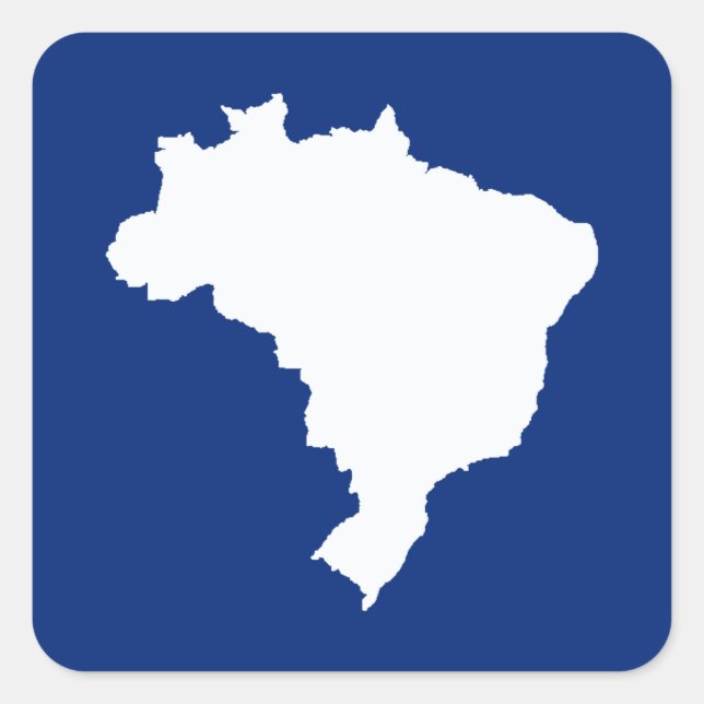 Oceanic Blue Festive Brazil at Emporio Moffa Square Sticker (Front)